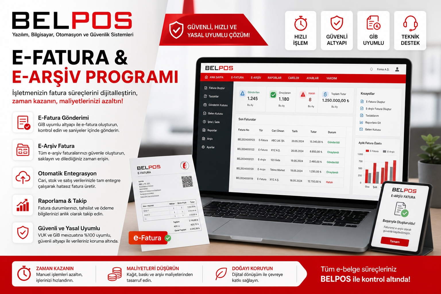 Adana E-Fatura & E-Arşiv Programı | Belpos Yazılım